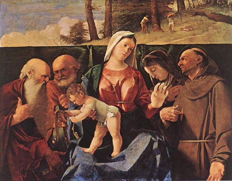 Lorenzo Lotto Madonna and Child with Saints France oil painting art
